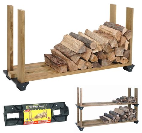 firewood rack brackets metal|firewood rack harbor freight.